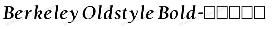 Berkeley Oldstyle Bold字体转换